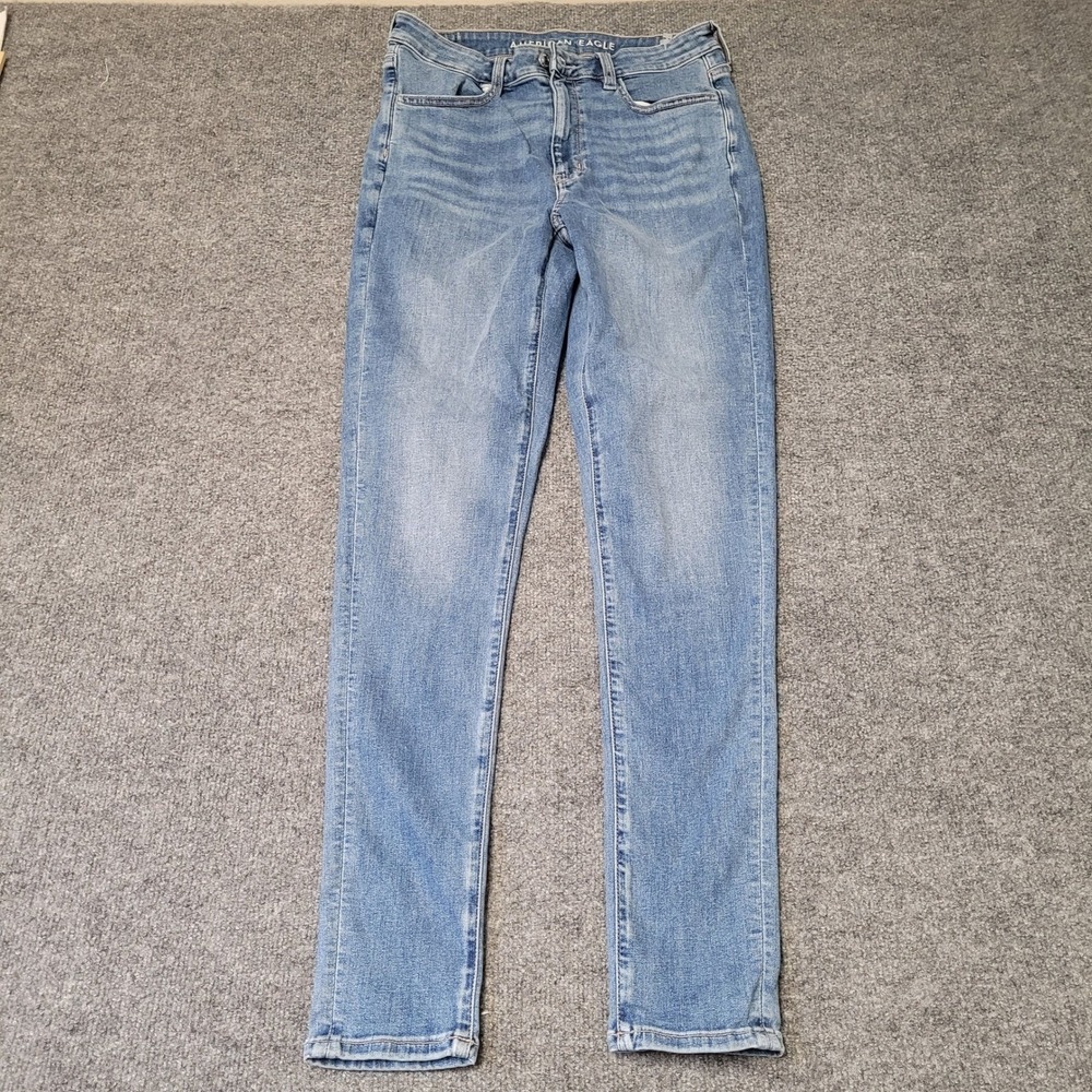 American Eagle Jeans Womens Size 8 Long Blue Next Level Stretch Slim Fit Casual